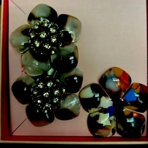 Stella and Dot polymer earrings. Never worn. For pierced ears. Still in box